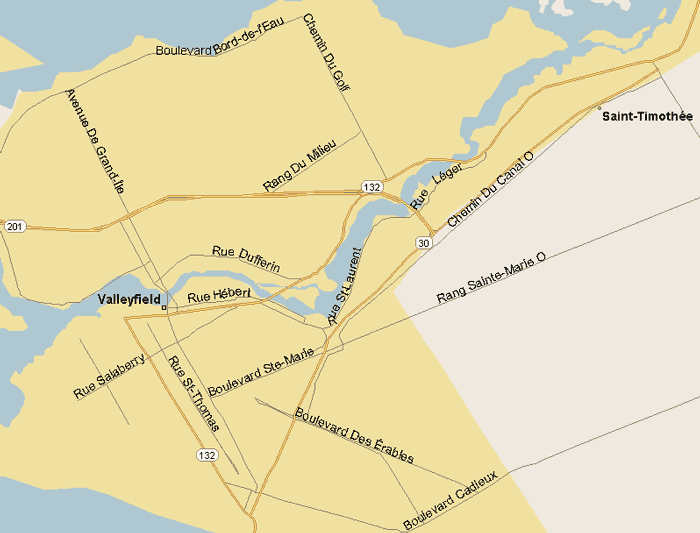 Salaberry de Valleyfield map